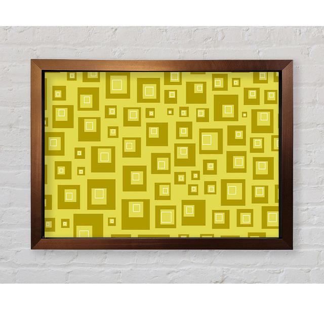 Squareness Of Green Framed Print Ebern Designs Size: 100cm H x 141.1cm W on Productcaster.