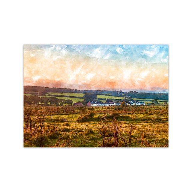 Looking Over Dartmoor Landscape - Print Rosalind Wheeler Format: Wrapped Canvas, Size: 42cm H x 59cm W x 1cm D on Productcaster.