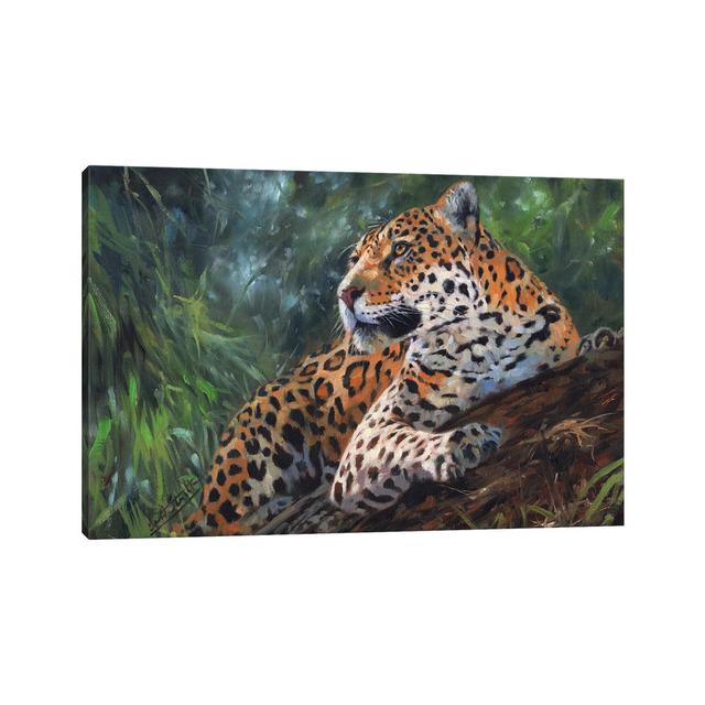 Jaguar in Tree by David Stribbling - Wrapped Canvas Painting Latitude Run Size: 45.72cm H x 66.04cm W x 1.905cm D on Productcaster.