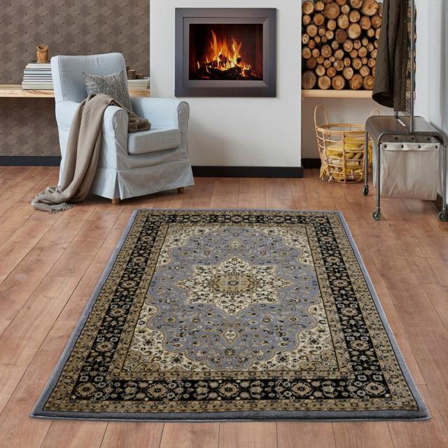 Alto Oriental Machine Woven Grey Area Rug ClassicLiving Rug Size: Rectangle 240 x 320cm on Productcaster.