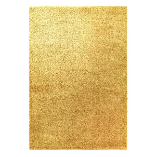 Natonia Shiny Shaggy Gold Area Rug Ebern Designs Rug Size: Rectangle 200 x 290cm on Productcaster.