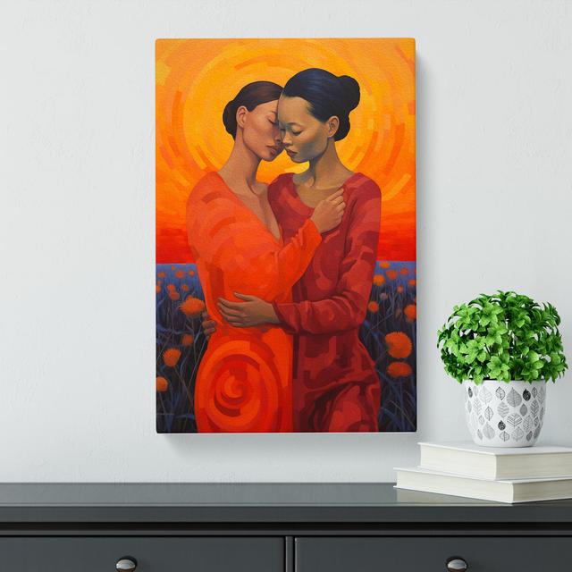 Two Women In Love Colour Field No.2 - Print Marlow Home Co. Size: 60cm H x 40cm W x 3cm D on Productcaster.