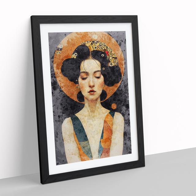 Vintage Portrait of a Woman No.8 - Picture Frame Painting Marlow Home Co. Size: 46cm H x 34cm W x 2cm D, Frame Colour: Black Framed on Productcaster.