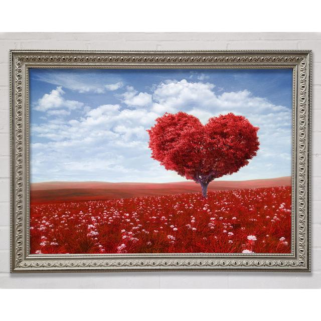 The Red Tree Heart Framed Print Bright Star Size: 21cm H x 29.7cm W x 3cm D on Productcaster.