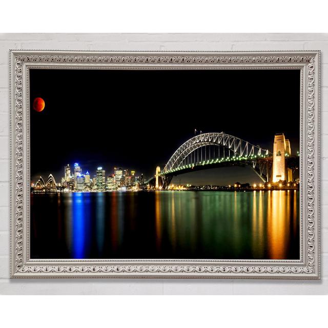 Sydney Harbour Bridge Opera House Framed Print Bright Star Size: 21cm H x 29.7cm W x 3cm D on Productcaster.