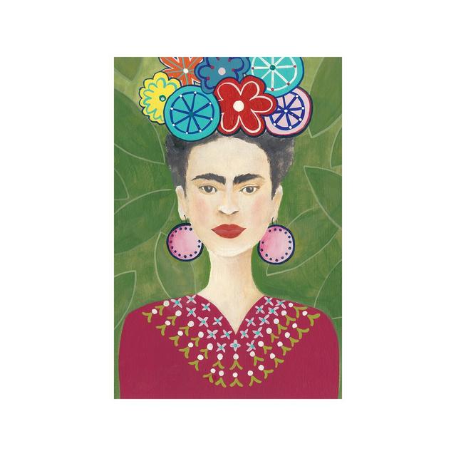 Frida Floral II by Regina Moore - Wrapped Canvas Painting Latitude Vive Size: 101.6cm H x 66.04cm W x 3.81cm D on Productcaster.