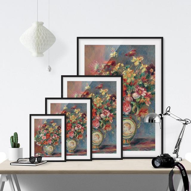 Flower Vase Framed Photographic Art Print East Urban Home Frame Options: Matt black, Size: 70cm H x 50cm W on Productcaster.