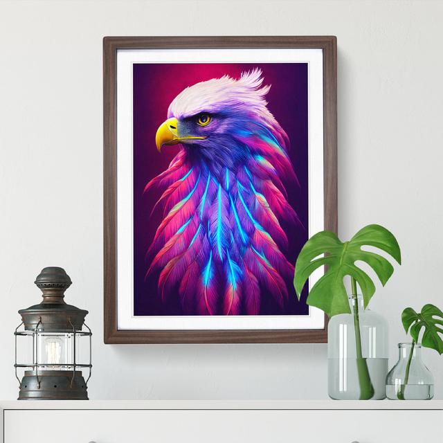 Charismatic Eagle Bird - Single Picture Frame Print 17 Stories Size: 64cm H x 46cm W x 2cm D, Frame Colour: Walnut on Productcaster.