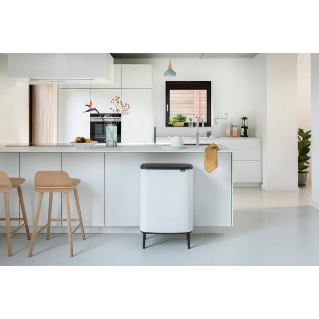 Brabantia Bo Touch Bin Hi with 2 x 30 litre Inner Buckets Brabantia Farbe: Weiß on Productcaster.