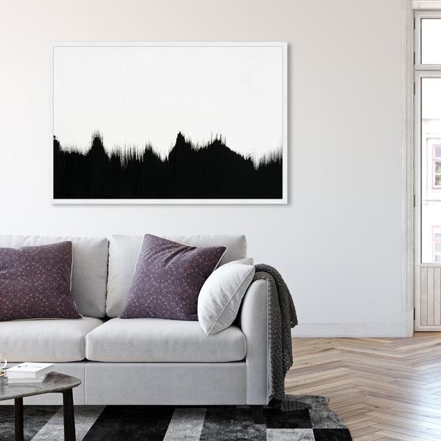 Abstract Mountain Peaks Landscape by Oliver Gal - Painting Oliver Gal Frame Colour: White Framed, Size: 91.44cm H x 137.16cm W on Productcaster.