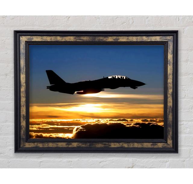 Fighter Pilots At Sunset - Single Picture Frame Art Prints Bright Star Size: 42cm H x 59.7cm W x 8cm D on Productcaster.