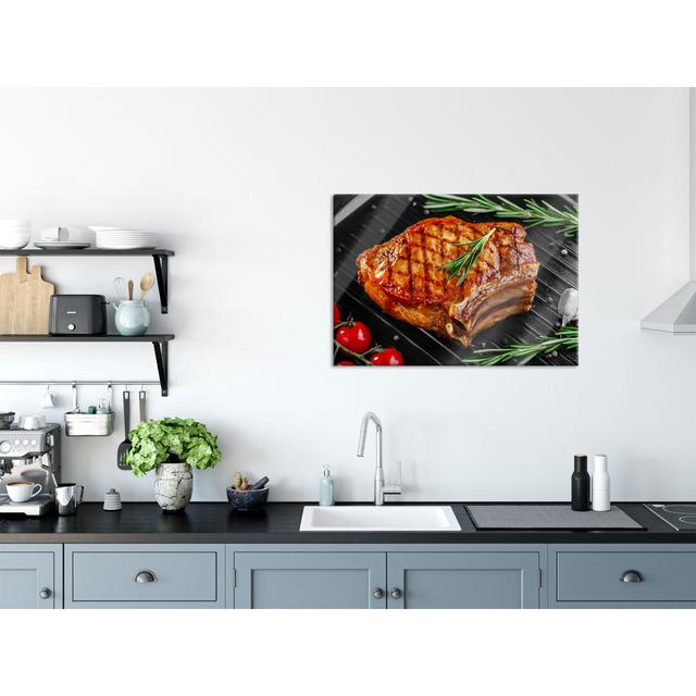 'Rumpsteak On Barbecue' - No Frame Print on Glass Brayden Studio Size: 70cm H x 100cm W on Productcaster.