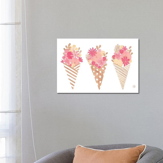 Ice Cream Cones Gold Paper PC3 Wayfair Samples Size: 45.72cm H x 66.04cm W x 1.91cm D on Productcaster.