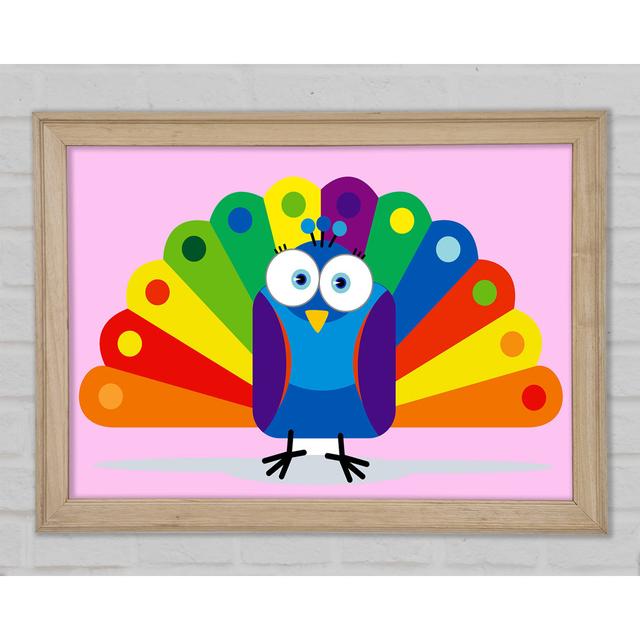 Little Peacock Pink - Single Picture Frame Art Prints Bright Star Size: 29.7cm H x 42cm W x 1.5cm D on Productcaster.