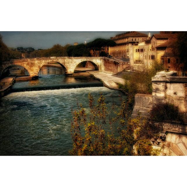 Ponte Cestio by Danny Head - Wrapped Canvas Art Prints 17 Stories Size: 81cm H x 122cm W on Productcaster.