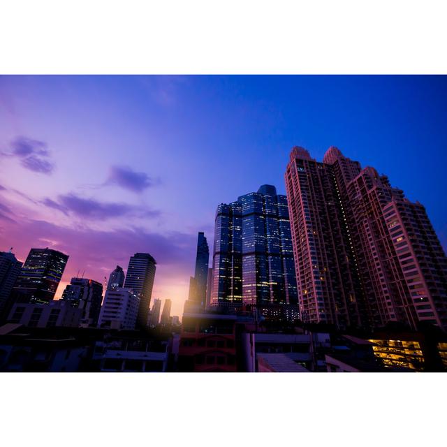 Sky with Clouds Over the Evening City by Koonsiri Boonnak - Wrapped Canvas Photograph 17 Stories Size: 51cm H x 76cm W on Productcaster.