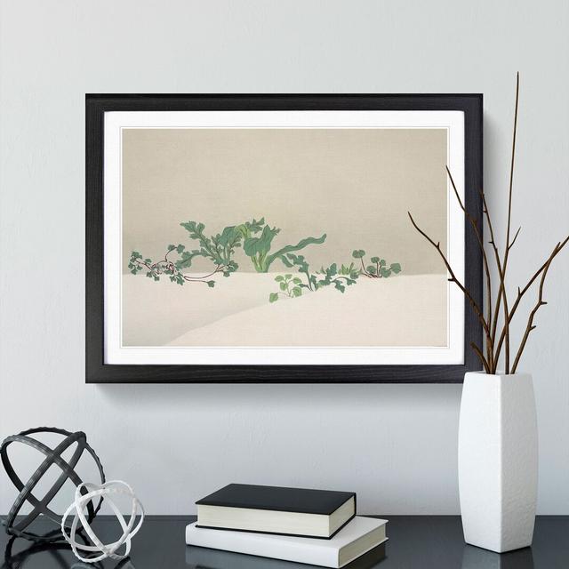 Green Plants by Kamisaka Sekka - Picture Frame Painting East Urban Home Frame Option: Black Framed, Size: 27cm H x 36cm W x 2cm D on Productcaster.