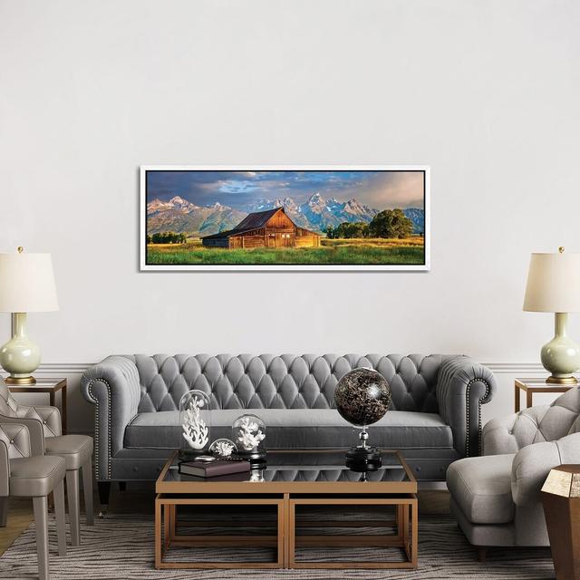 Grand Teton Panorama, Grand Teton National Park, Wyoming by Susanne Kremer - Panoramic Photograph Print on Canvas Alpen Home Format: White Framed, Siz on Productcaster.