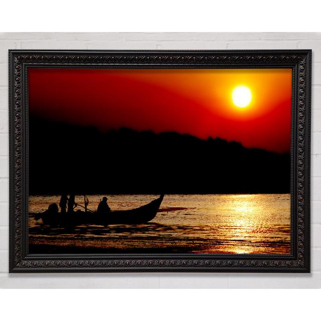 Fishing Under The Ocean Sun Framed Print Bright Star Size: 21cm H x 29.7cm W on Productcaster.