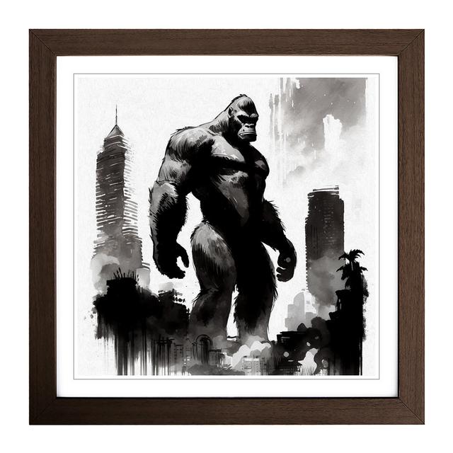 King Kong Ink Wash No.1 Happy Larry Frame Colour: Walnut on Productcaster.