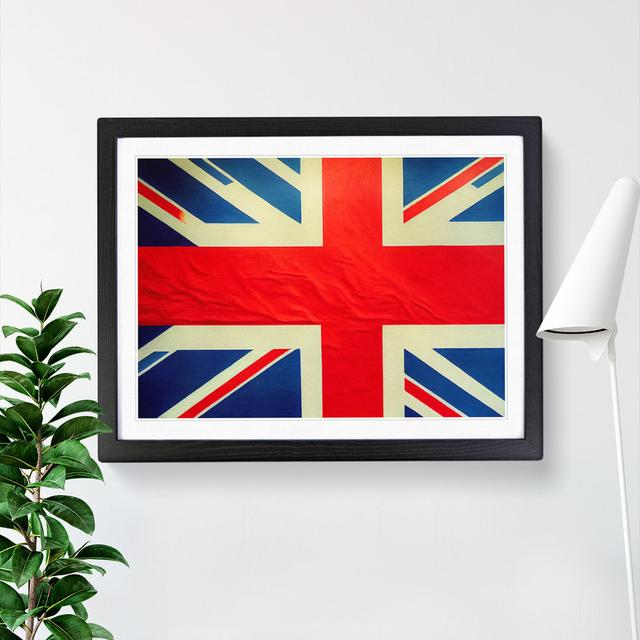 Modern Union Jack Flag Vol.3 Borough Wharf Frame Colour: Black Framed, Size: 46cm H x 64cm W x 2cm D on Productcaster.