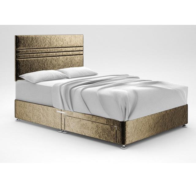 Ostara Divan Bed Base 17 Stories Size: Small Double, Storage Type: 2 Drawers, Colour: Black on Productcaster.