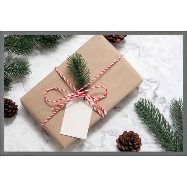 Undis Christmas Baubles - Single Picture Frame Art Prints The Seasonal Aisle Size: 31cm H x 46cm W x 4cm D, Frame Colour: Grey on Productcaster.