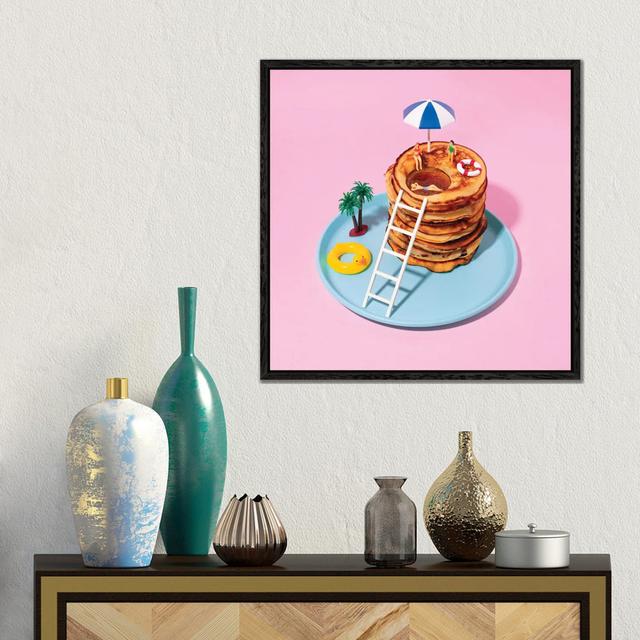 Pancakes Pool by Pepino De Mar - Gallery-Wrapped Canvas Giclée on Canvas Ebern Designs Size: 45.72cm H x 45.72cm W x 3.81cm D, Format: Black Floater F on Productcaster.