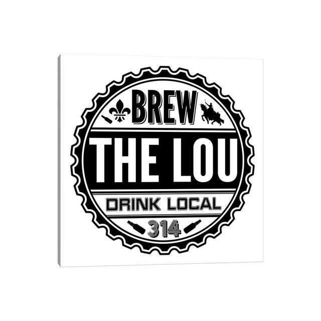 Brew the Lou by Benton Park Prints - Wrapped Canvas Art Prints Happy Larry Size: 93.98cm H x 93.98cm W x 3.81cm D on Productcaster.