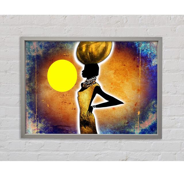 African Tribal Art 3 - Single Picture Frame Art Prints on Canvas Bright Star Size: 84.1cm H x 118.9cm W x 3.3cm D on Productcaster.