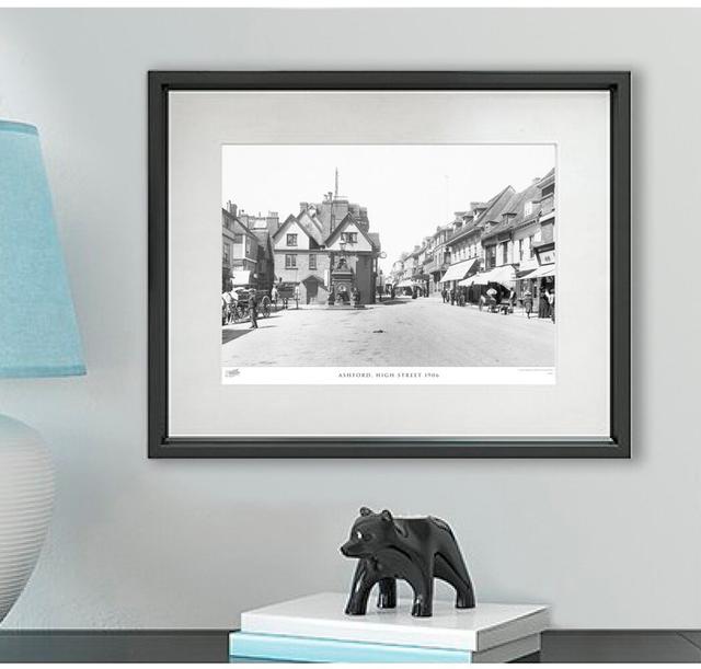 'Ashford, High Street 1906' - Picture Frame Photograph Print on Paper The Francis Frith Collection Size: 60cm H x 80cm W x 2.3cm D on Productcaster.