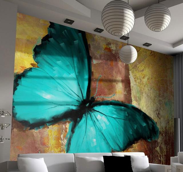 Painted Butterfly 309cm x 400cm Wallpaper East Urban Home Size: 309cm L x 400cm W on Productcaster.