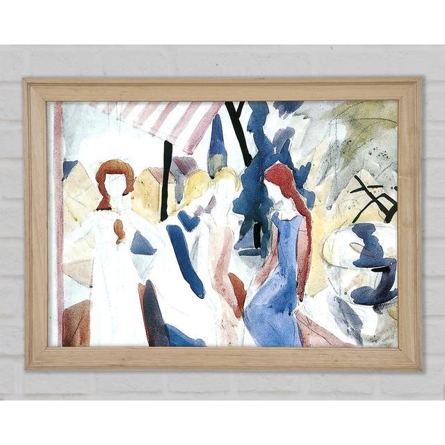 August Macke Four Girls On Altane - Single Picture Frame Art Prints Rosalind Wheeler Size: 21cm H x 29.7cm W x 1.5cm D on Productcaster.