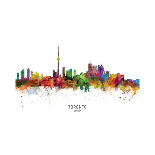 Toronto Canada Skyline by Michael Tompsett - Wrapped Canvas Print Latitude Run Size: 30.48cm H x 45.72cm W x 1.91cm D on Productcaster.