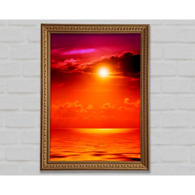 Orange Sun Blaze Skies - Single Picture Frame Art Prints Bright Star Size: 59.7cm H x 42cm W on Productcaster.