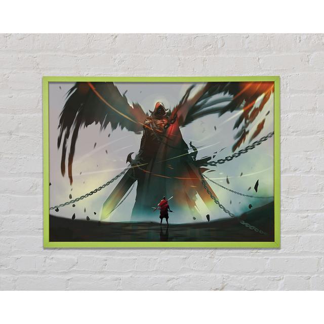 Ashon Battling Evil - Single Picture Frame Art Prints Happy Larry Size: 59.7cm H x 84.1cm W x 2cm D on Productcaster.