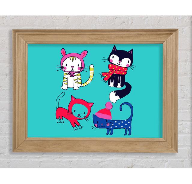 Cats In Winter - Single Picture Frame Art Prints Bright Star Size: 42cm H x 59.7cm W x 8cm D on Productcaster.