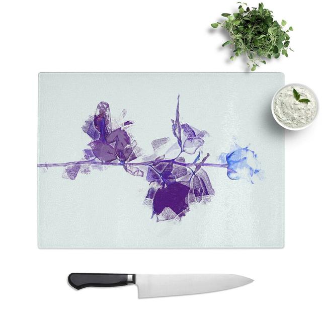 Tempered Glass Vision of a Rose in Abstract Cutting Board East Urban Home Size: 39 cm W x 28.5 cm L on Productcaster.