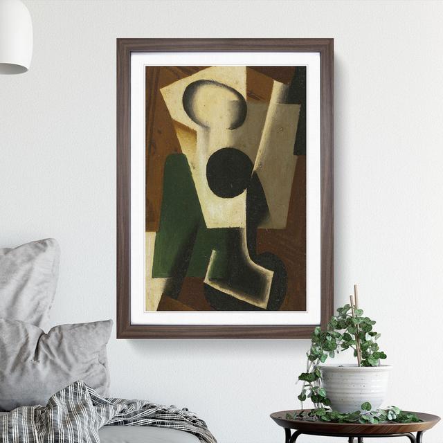 Still Life with a Glass by Juan Gris - Picture Frame Painting East Urban Home Size: 36cm H x 27cm W x 2cm D, Frame Option: Walnut on Productcaster.