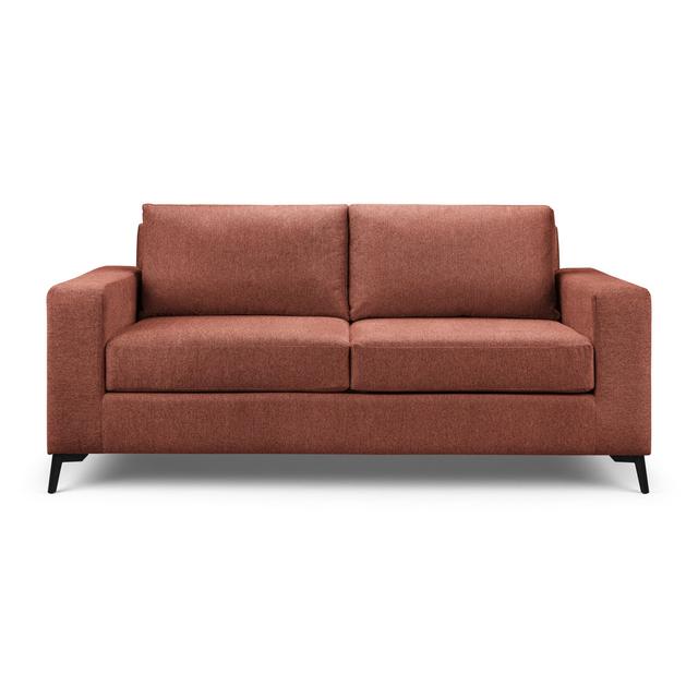 Adilkhan 186Cm Square Arm Sofa Metro Lane Upholstery Colour: Rust on Productcaster.