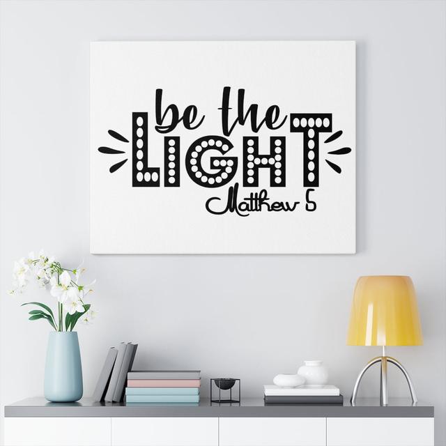 Be The Light Matthew 5 - Wrapped Canvas Print Blue Elephant Size: 61cm H x 76cm W on Productcaster.