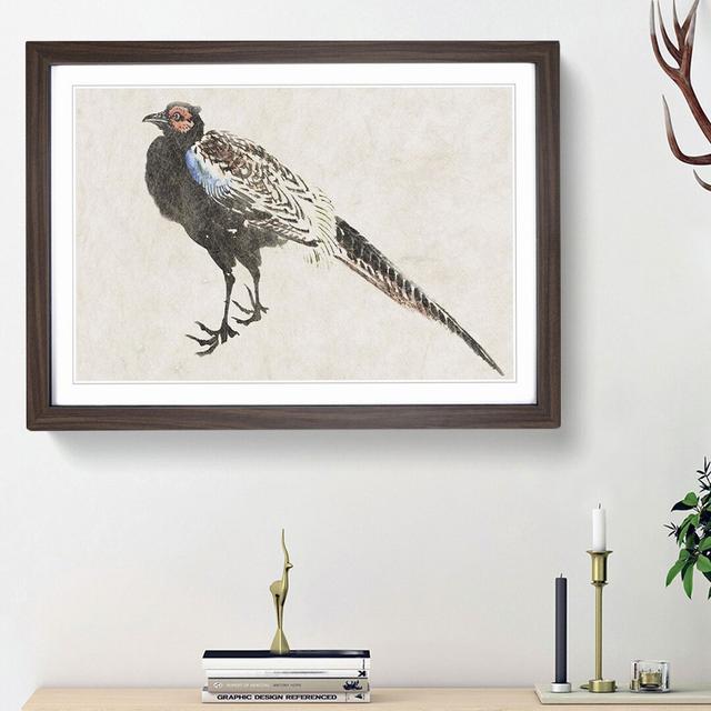 Pheasant by Kawanabe Kyosai - Picture Frame Painting Print East Urban Home Size: 36cm H x 48cm W x 2cm D, Frame Option: Walnut Framed on Productcaster.