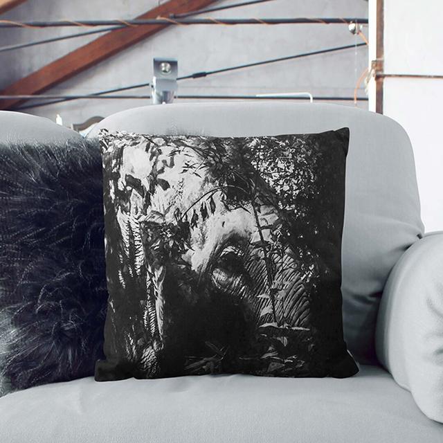 Elephant in the Trees Cushion with Filling East Urban Home Size: 55cm H x 55cm W x 20cm D, Backing Colour: White on Productcaster.