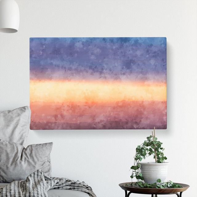 Cloud Stripes Painting - Wrapped Canvas Graphic Art East Urban Home Size: 60cm H x 91cm W x 3cm D on Productcaster.