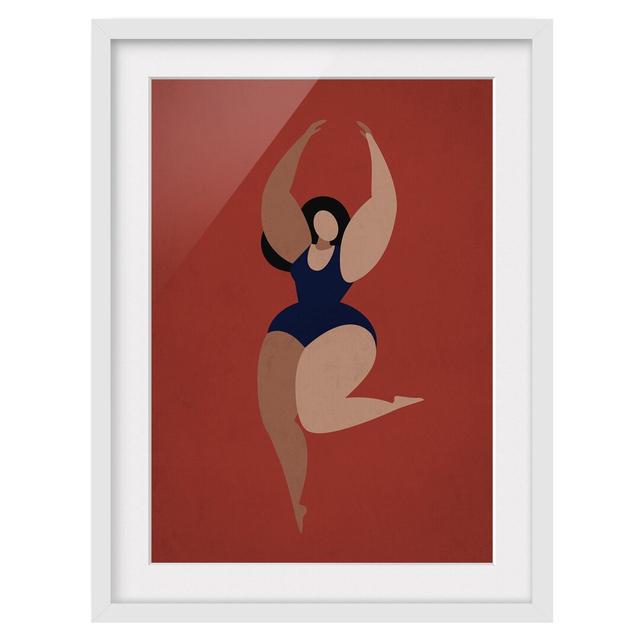 Miss Dance Blue - Picture Frame Graphic Art George Oliver Size: 40cm H x 30cm W x 2cm D, Frame Option: White Framed on Productcaster.