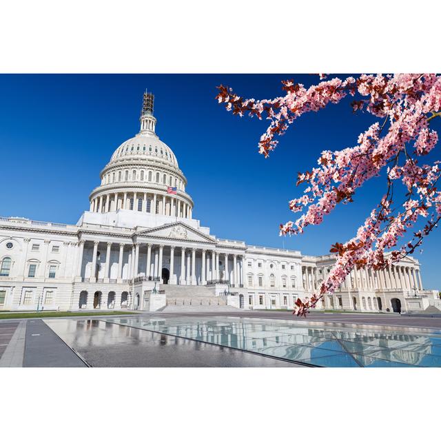 Us Capitol at Spring by Sborisov - Wrapped Canvas Photograph 17 Stories Size: 51cm H x 76cm W on Productcaster.