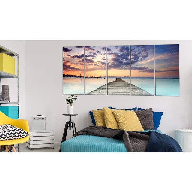 Pier On The Caribbean I - Print on Canvas East Urban Home Size: 80 cm H x 200 cm W on Productcaster.