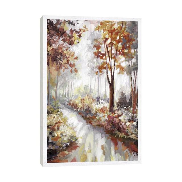 Woodland Glen by Nan - Painting Print on Canvas 17 Stories Size: 101.6cm H x 66.04cm W x 3.81cm D, Format: White Framed Canvas on Productcaster.