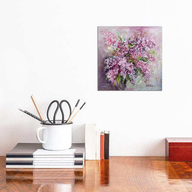 Lilac Time By Nastasiart - Wrapped Canvas Painting by Nastasiart - Wrapped Canvas Painting ClassicLiving Size: 30.48cm H x 30.48cm W x 1.91cm D on Productcaster.