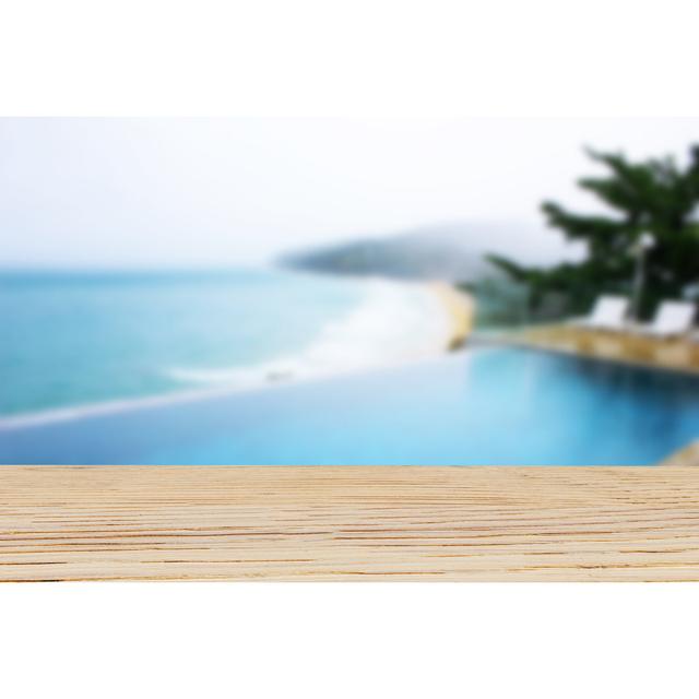 Blurred Pool And Beach House of Hampton Size: 61cm H x 91cm W on Productcaster.